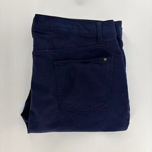 Banana Republic Chinos Pants Mens 38x27 Navy Blue Slim Fit Stretch Casual Cotton